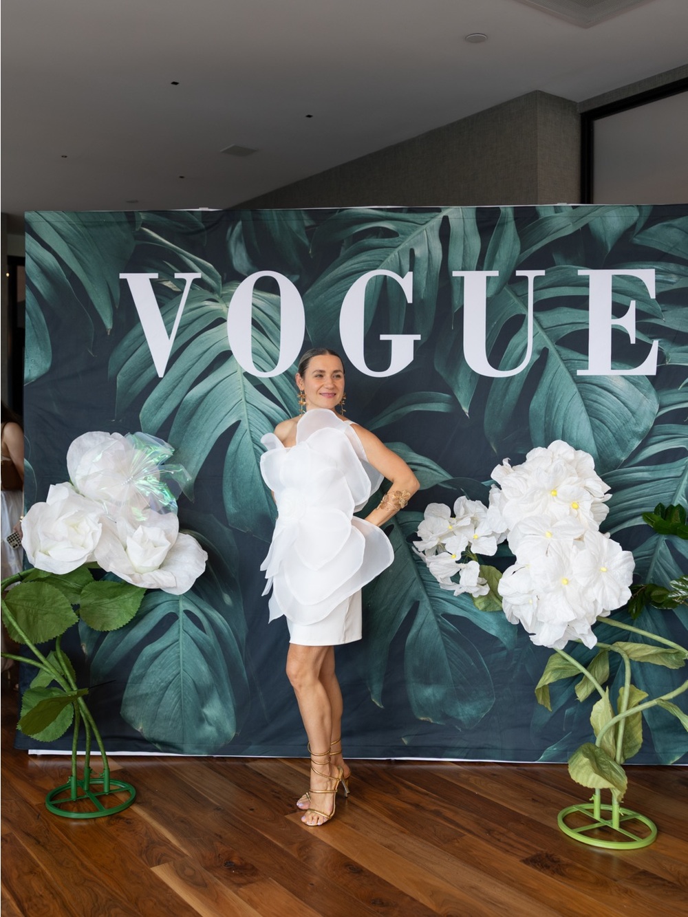 White Sculptural Ruffle Mini Dress